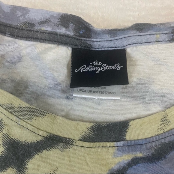 Rolling Stones Voodoo Lounge Tank Top Tie Dye Blue Yellow Size XL Unisex - Picture 3 of 7